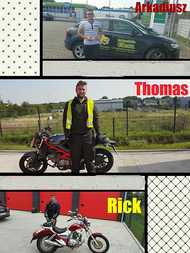 Führerscheinneulinge Arkadiusz, Thomas & Rick